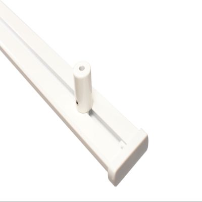 2-Track White Aluminum Curtain Track with Ceiling Brackets, 140 cm