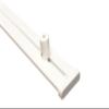 2-Track White Aluminum Curtain Track with Ceiling Brackets, 140 cm view 1