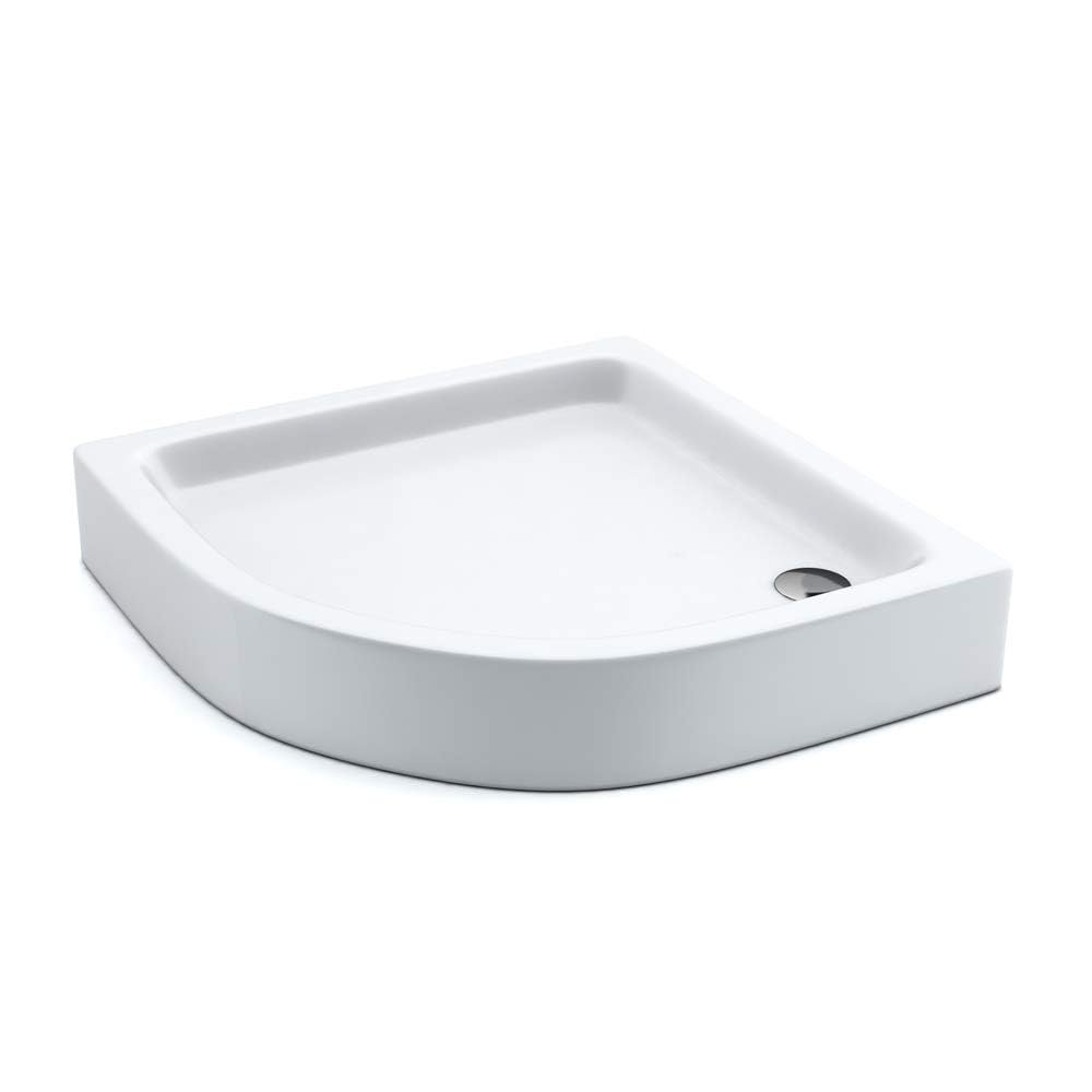 AQUABAD Shower Tray | Forta Plus with LeakProtect Technology, Smooth White, 80 x 80 cm, Quadrant R55