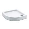 AQUABAD Shower Tray | Forta Plus with LeakProtect Technology, Smooth White, 80 x 80 cm, Quadrant R55 view 1