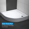 AQUABAD Shower Tray | Forta Plus with LeakProtect Technology, Smooth White, 80 x 80 cm, Quadrant R55 view 2