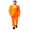 OppoSuits Men's Solid Orange Party Suit with Jacket, Trousers and Tie, Size 62 view 1