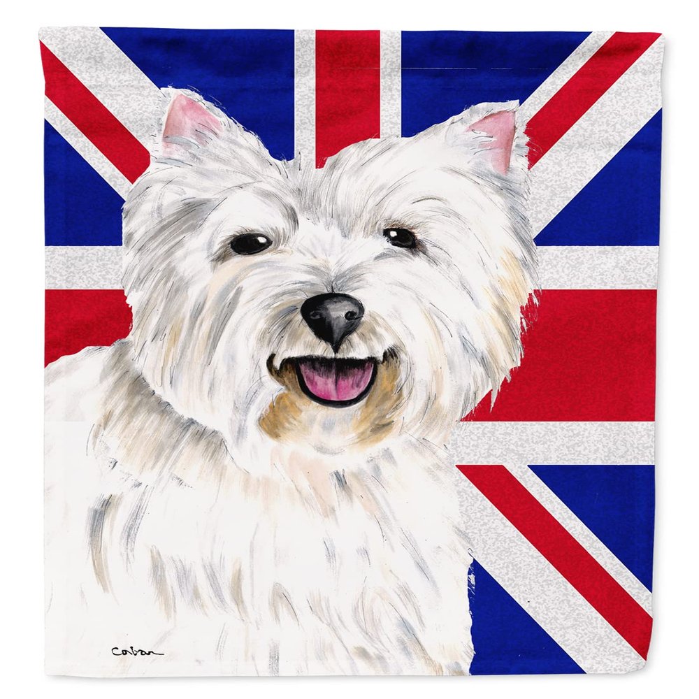 Caroline's Treasures sc9827chf Westie with English Union Jack British Flag Canvas, Large, Multicolor