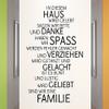 Grandora Family House Laughter Love Wall Decal, Dark Blue, 45 x 68 cm, W991 view 1