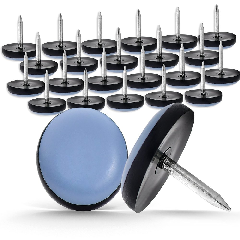 GLEITGUT 24 PTFE Furniture Glides with Nails, 19 mm, Round