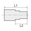 RIEGLER 110791-120.71 Straight Screw-In Fitting G 1/2 Female, for 4/6 mm Hose, PA, 1 pc. view 2