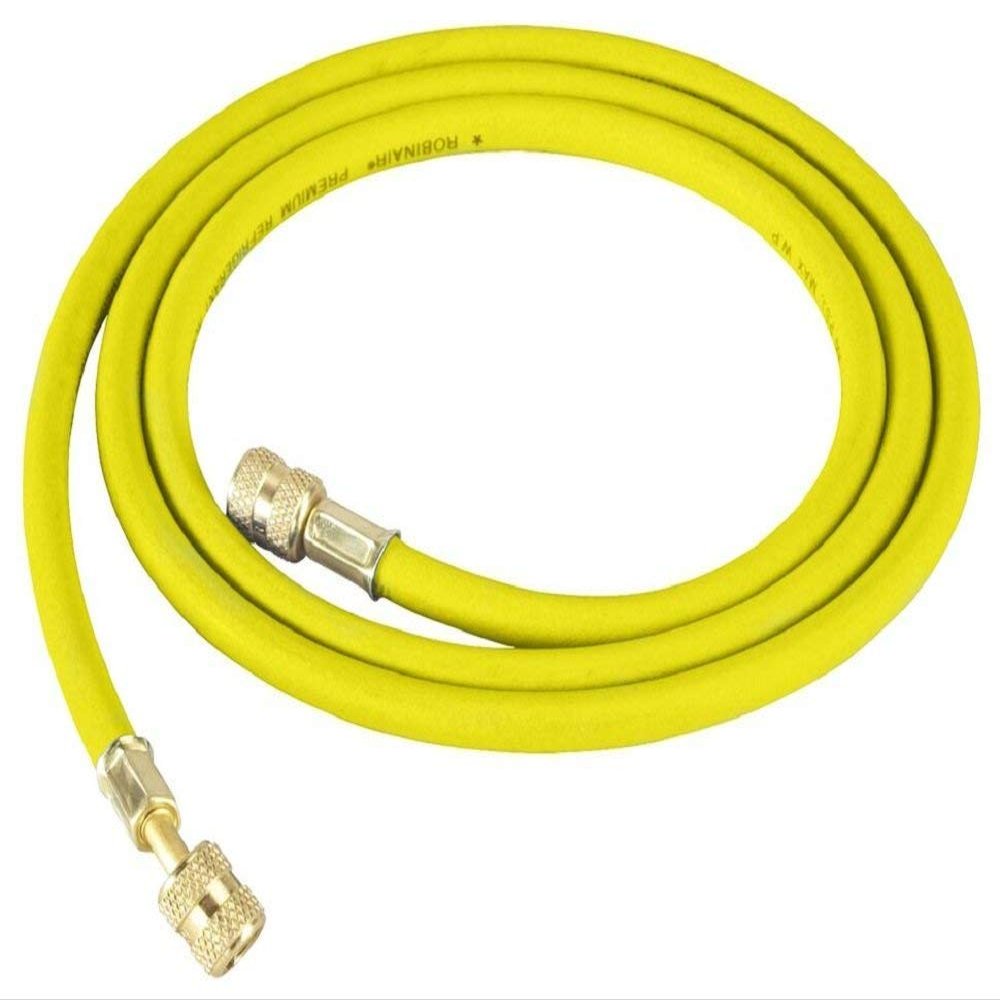 Robinair 31078 1/4-Inch Premium Refrigerant Charging Hose, 72 in. Long, Yellow, Standard Fittings