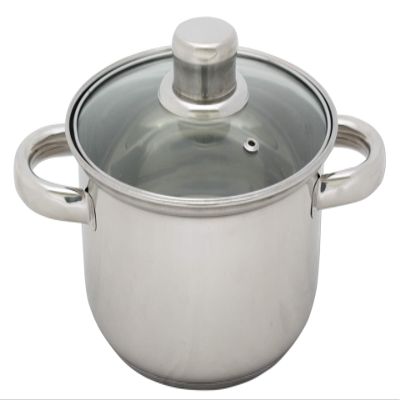 BESTCOOKING Stainless Steel Cooking Pot with Glass Lid, 3.5 L, 20 cm