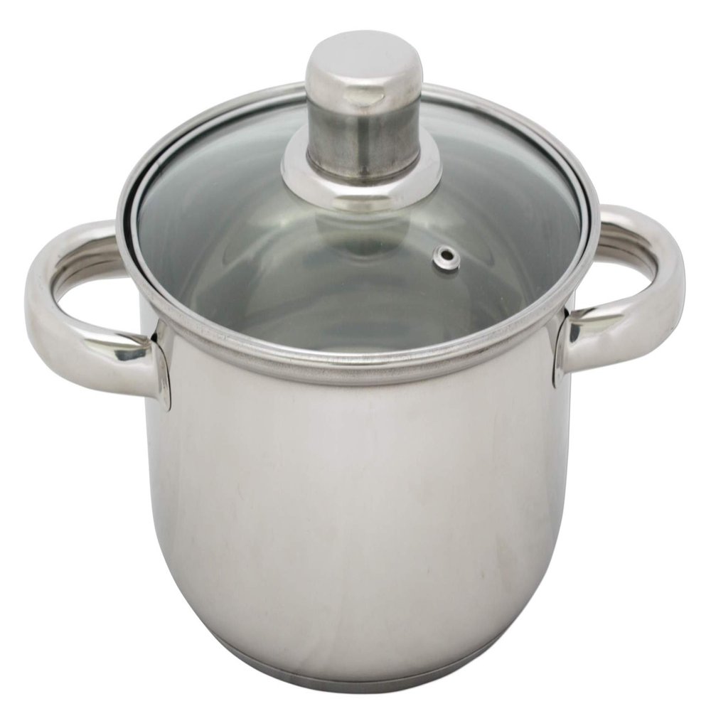 BESTCOOKING Stainless Steel Cooking Pot with Glass Lid, 3.5 L, 20 cm