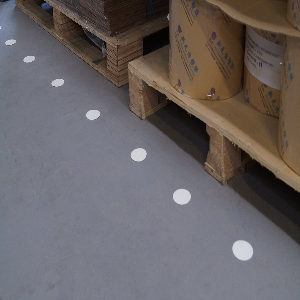 Floor Marking Discs, Yellow (100-Pack)