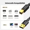 UGREEN USB Printer Cable, 1.5 m, USB-A to USB-B view 2