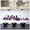 Samunshi Berlin Skyline Wall Decal, 150 x 34 cm, Lavender view 2