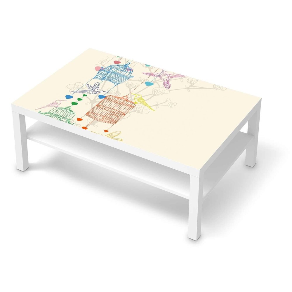Birdcage Furniture Decal for IKEA LACK Table 118 x 78 cm