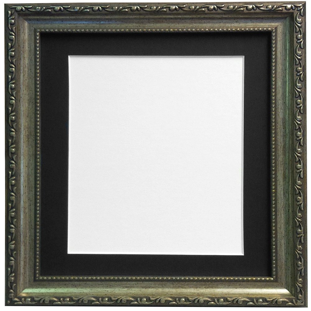 Frames by Post Shabby Chic Picture Frame, Plastic, Silver, 12 x 12 in, Image Size 10 x 10 in