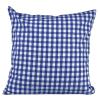 Hans-Textil-Shop 1 x 1 cm Checkered Pillowcase with Hotel Closure, Blue, 50 x 70 cm view 1