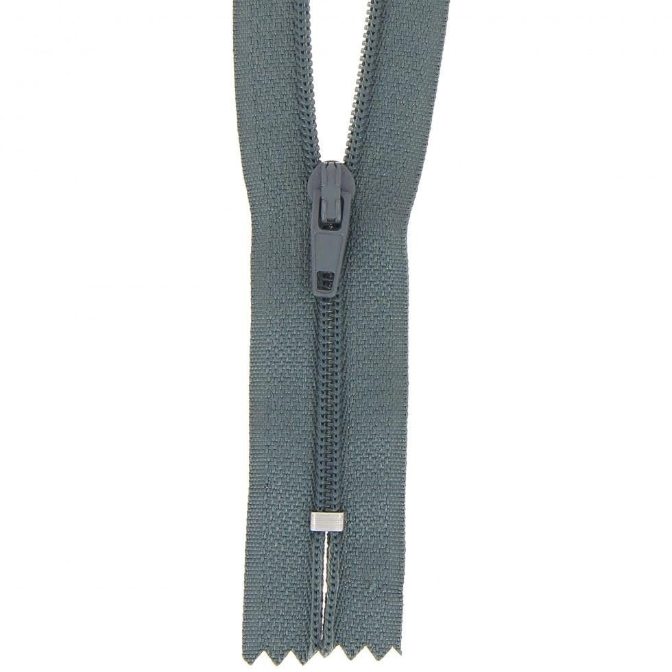 Non-separable Nylon Zipper, 55 cm, Distrifil Gray 169