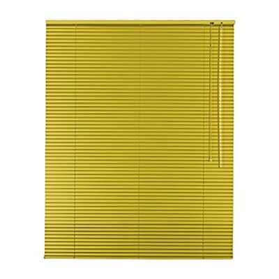 Easy-Shadow Aluminum Venetian Blind 55 x 160 cm, Yellow, Right-Side Controls, Custom-Made