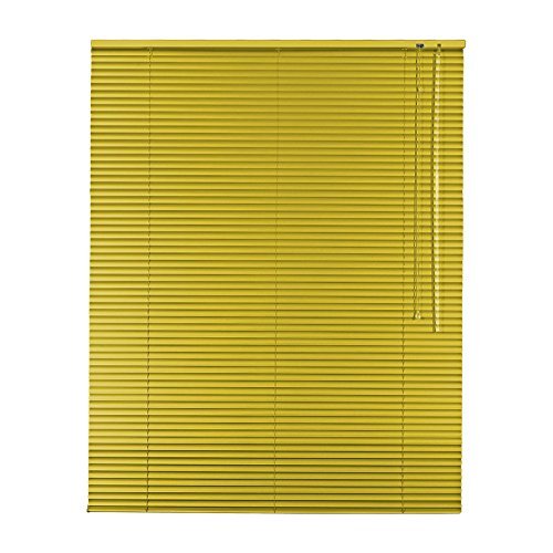 Easy-Shadow Aluminum Venetian Blind 55 x 160 cm, Yellow, Right-Side Controls, Custom-Made