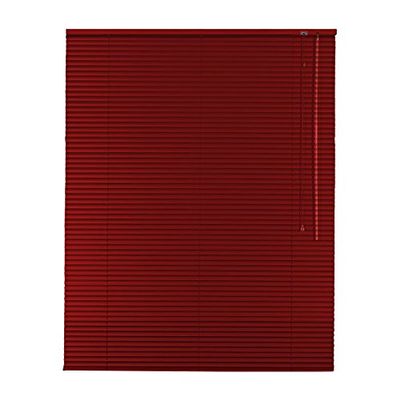 Easy-Shadow High-Quality Aluminum Venetian Blind 120 x 150 cm, Red, Right-Side Control, Custom-Made