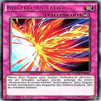 LC5D-DE080 Blood-Red Fire, 1st Edition, with Original Gwindi Card Sleeve