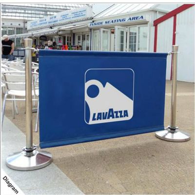 Adfresco Queue Management Barrier System with Banner, 1800 mm Full Bay, Single-Sided Canvas Print