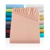 SHC by BaSaTex Jersey Fitted Sheet, 200 x 220 cm, Dusty Pink view 1