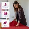 BEAUTEX Rectangular Linen-Look Tablecloth 130 x 220 cm Burgundy, Washable view 3