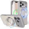 EAZY CASE for iPhone 17 Pro Max, 360° Rotating Ring Holder, Stand, MagSafe Compatible, Gray view 1