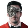 Niktule Venetian Steampunk Half-Face Metal Mask for Men view 1
