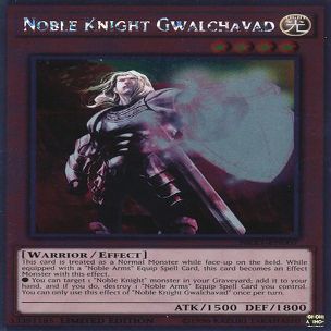 Yu-Gi-Oh! - Noble Knight Gwalchavad (NKRT-EN007) - Noble Knights of the Round Table - 1st Edition - Platinum Rare