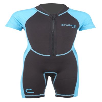 ScubaTec Kids' 2 mm Neoprene Shorty Wetsuit for Boys & Girls, Blue, 92–98 (3XS)