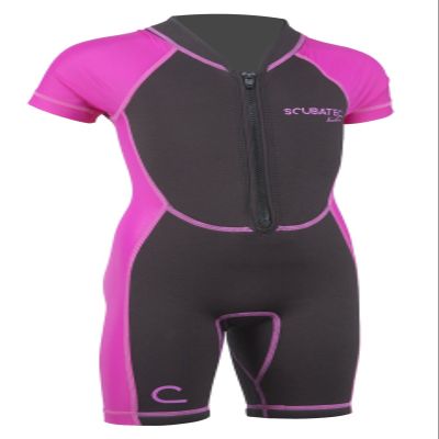 ScubaTec Kids' 2 mm Neoprene Shorty Wetsuit for Boys & Girls, Red, 152–158 (L)