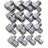 1/4" NPT to 6 mm Compression Male Elbow, Double Ferrule, 304 Stainless Steel view 1