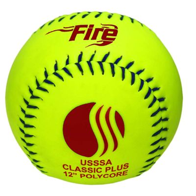 Baden USSSA Classic Plus Slow-Pitch Softballs, Synthetic Leather Cover, 12 in, 12-Pack