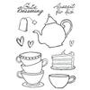 Efco Clear Stamps Tea / Coffee, Transparent, A7 / 74 x 105 mm, 10-Piece view 1