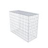 Gabiona Rectangular Gabion Stone Basket, 5 x 10 cm Mesh, 40 cm Deep, Extension Basket Type 2, Spiral Fastening, Galvanized (100 x 80 x 40 cm) view 2