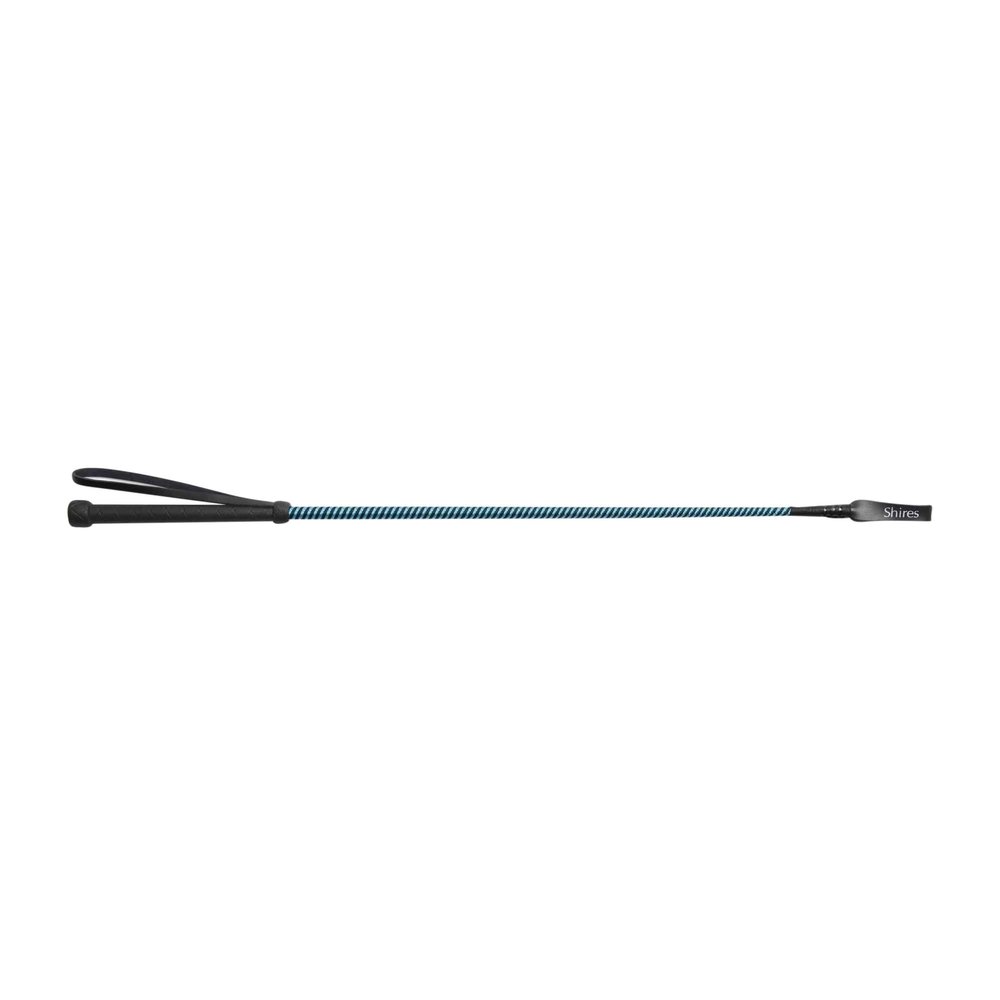 Shires Threaded Shaft Whip, Children's, Black/Baby Blue, 61 cm