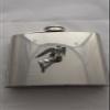 B23 English Pewter Hip Flask, 170 ml, Stainless Steel, with Pewter Emblem view 1