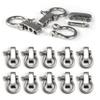 Ganzoo Omega Shackle 10-Piece Set, Stainless Steel, Silver, Adjustable Screw Closure, 30 mm view 1