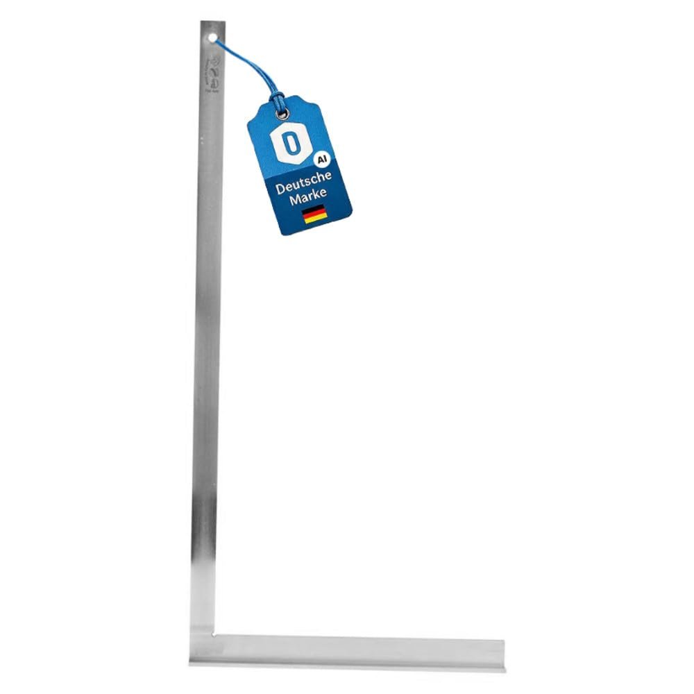Dnges Professional Engineer’s Square with Stop, 750 x 380 mm, Rust-Resistant & Galvanized Steel
