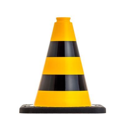 50 cm Yellow and Black Traffic Cone for Warehouse and Workplace Safety