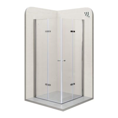 i-flair EMMA Folding Shower Enclosure 75 x 90 cm, 190 cm High, 6 mm Nano Safety Glass