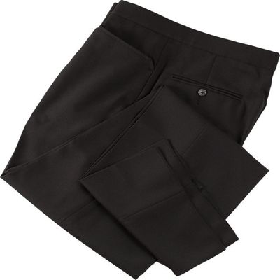Smitty Men's Flat-Front Basketball Referee Pants, Black