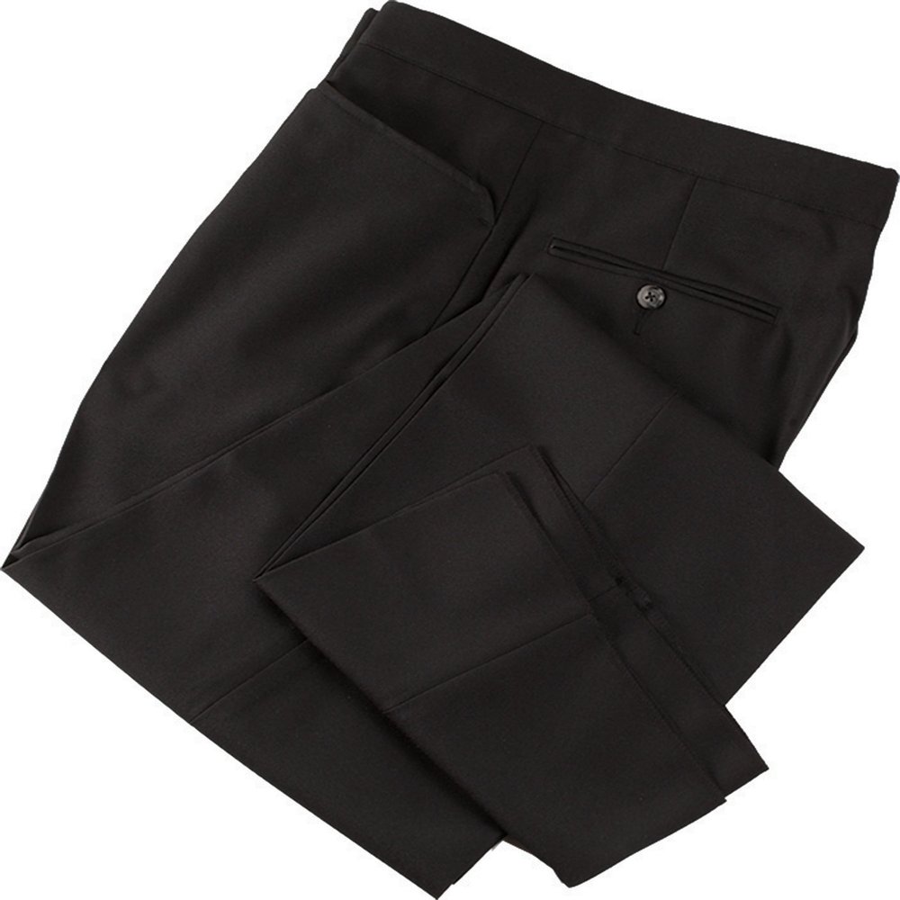 Smitty Men's Flat-Front Basketball Referee Pants, Black