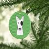 Caroline's Treasures Green Plaid Bull Terrier Ceramic Ornament bb1132co1 view 2