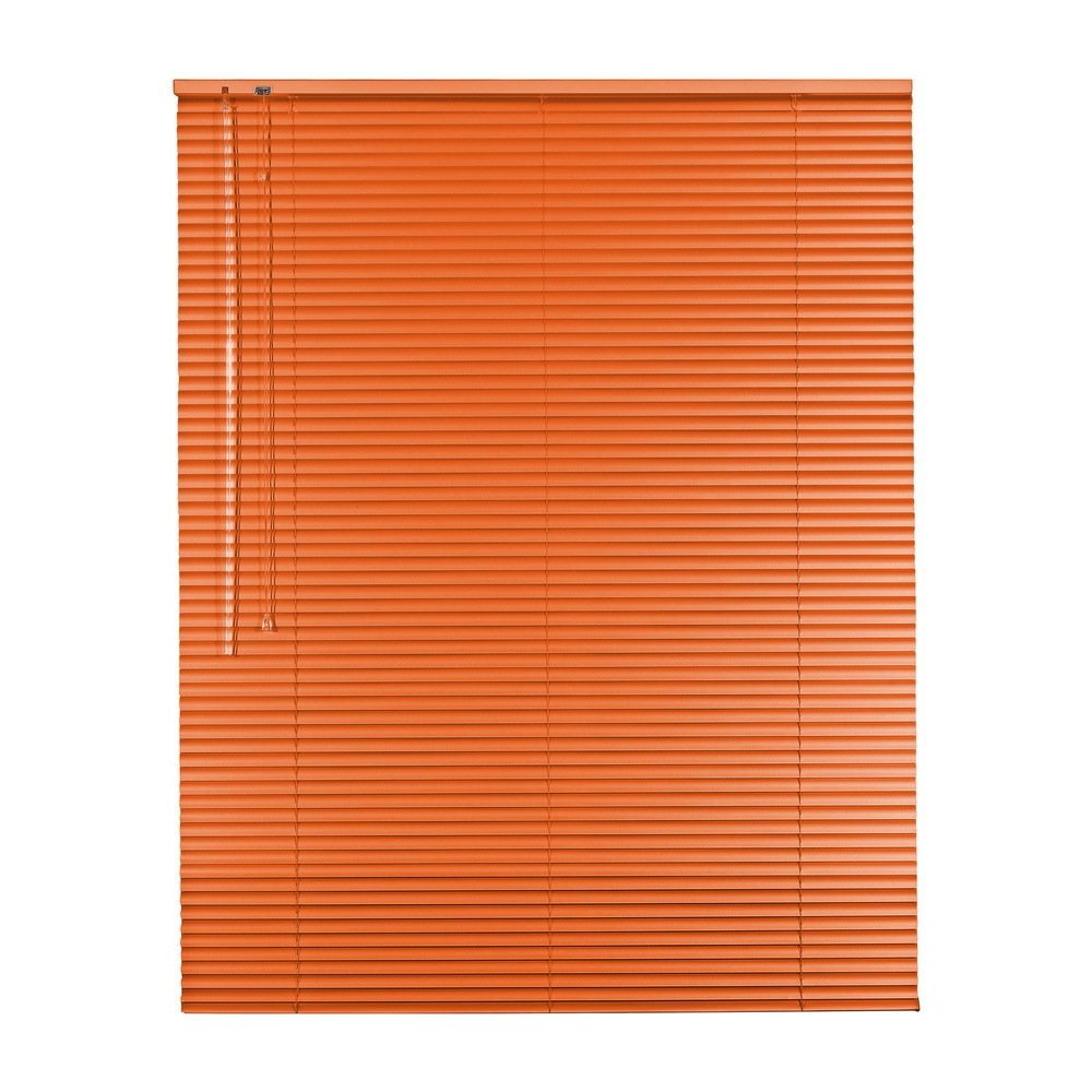 Premium Clamp-Fit Aluminum Venetian Blind, Orange, 70 x 200 cm