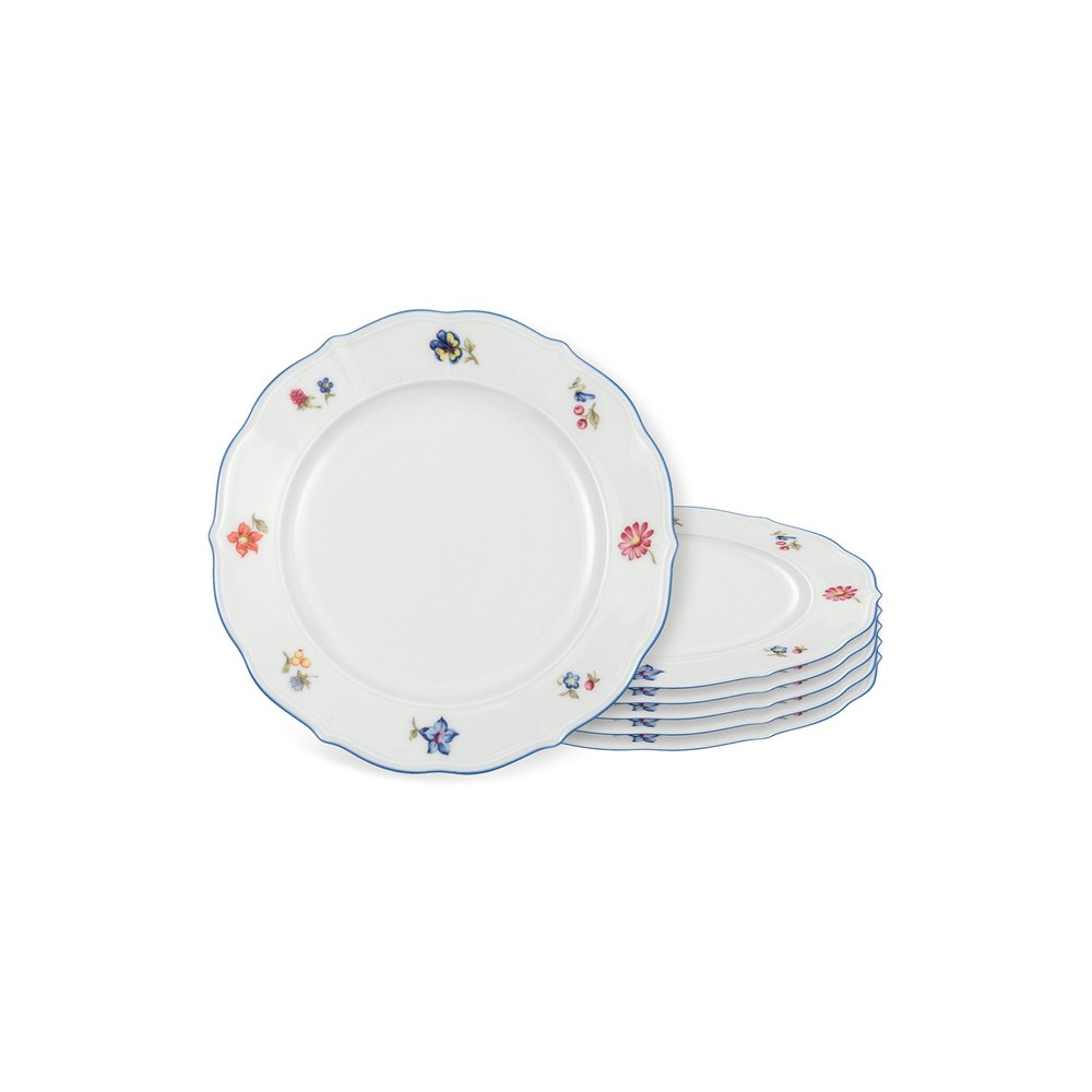 Seltmann Weiden Sonate Streublume 6-Piece Breakfast Plate Set