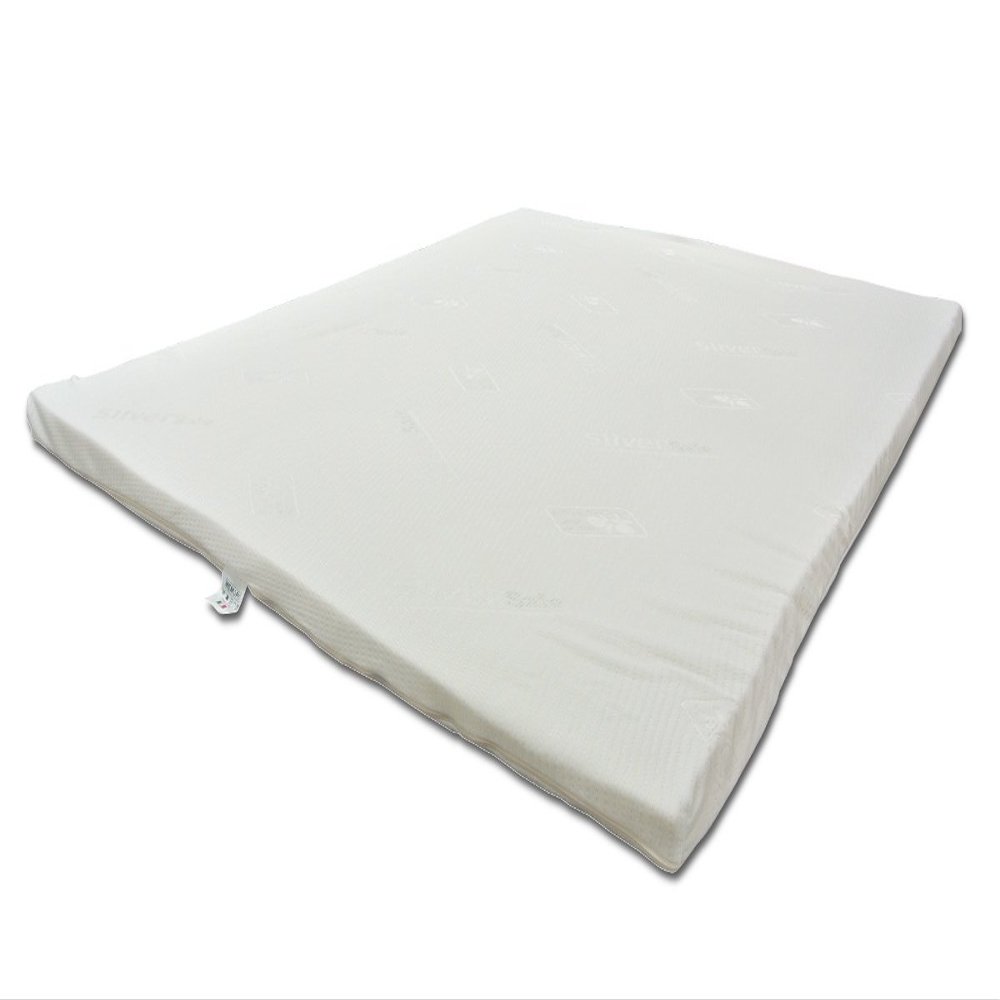 Baldiflex Fresh Memory Foam Mattress Topper for Double Bed, 170 x 190 cm, H 8, Silver Safe Cover