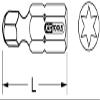 KS Tools 911.3390 1/4" CLASSIC TX Bit, 25 mm, Ball Head, TX10, 5-Pack view 2