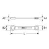 KS Tools 963.7493 BRONZEplus Straight Double Box-End Wrench 17 x 19 mm view 2